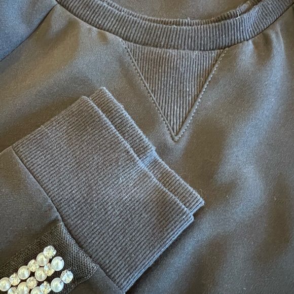 Pearl Rhinestone Embellishment on arms Juicy Couture Ribbed V &cuff detail Small - Picture 8 of 14